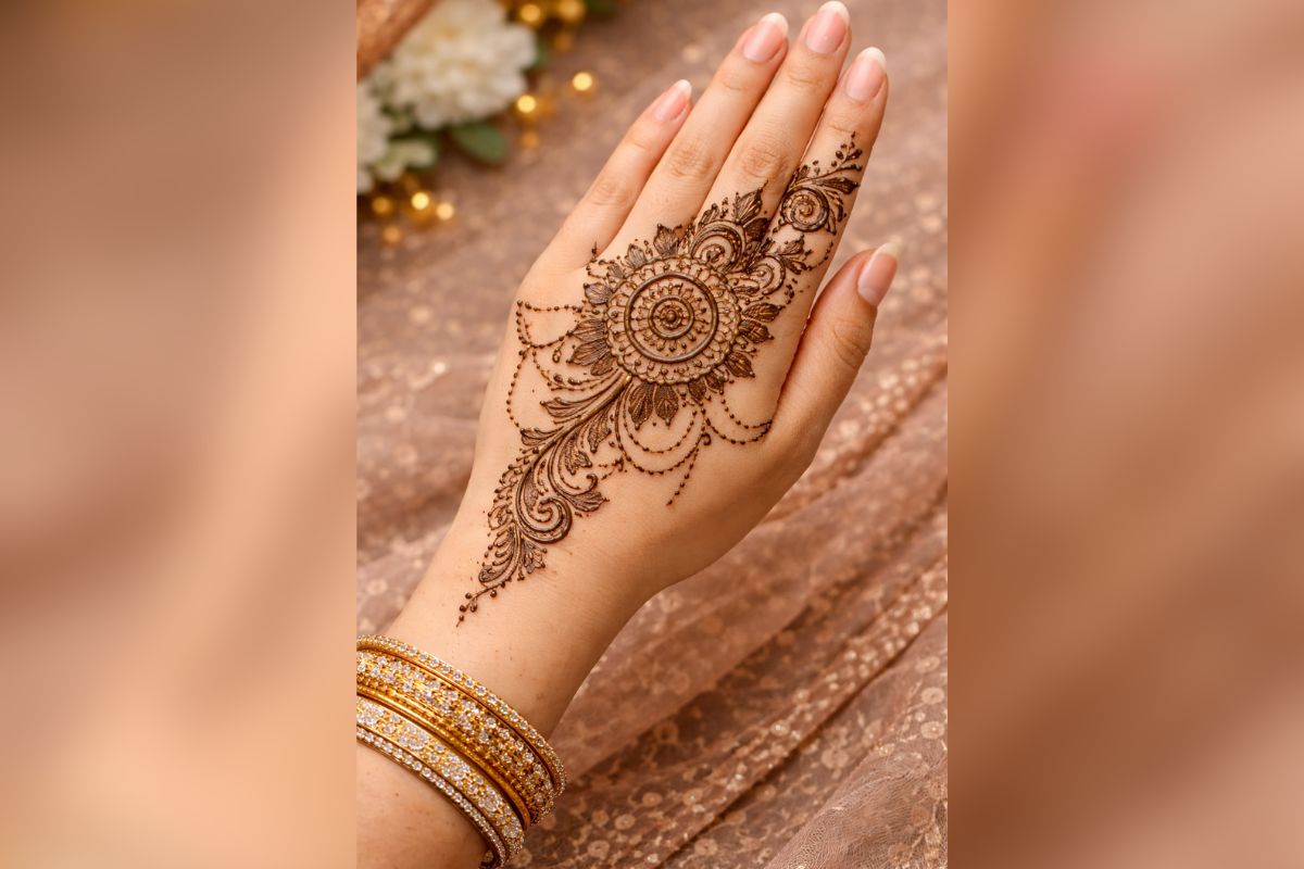 Mehndi Design For Bride Ki Bhabhi: दुल्हन की भाभी के लिए 6 एलिगेंट मेहंदी डिजाइन्स जो हर शादी में बने ट्रेंड 4 back hand mehndi design