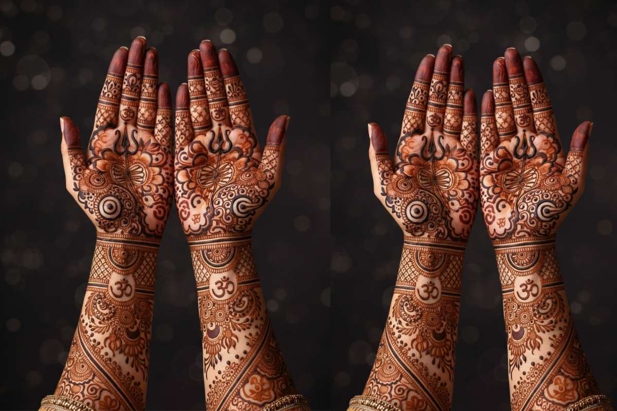 Full Hand Shiv Theme Mehndi Design (AI IMAGE)
