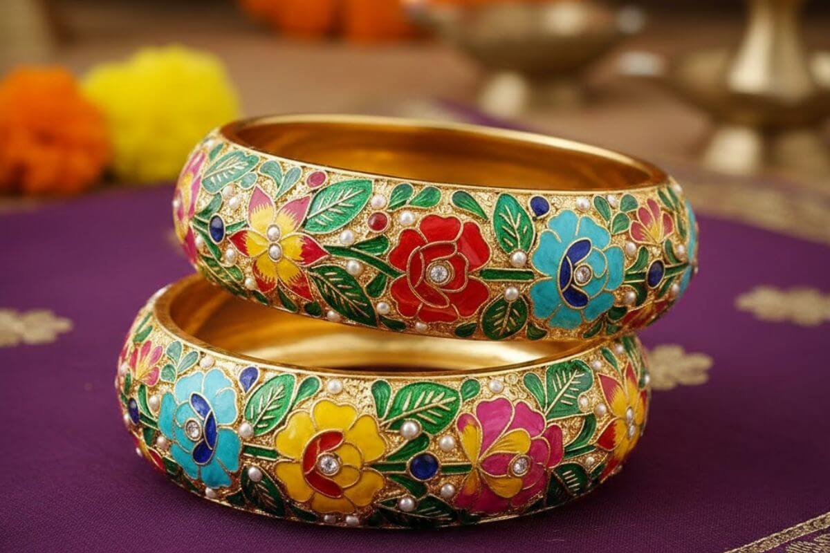 floral design bangles