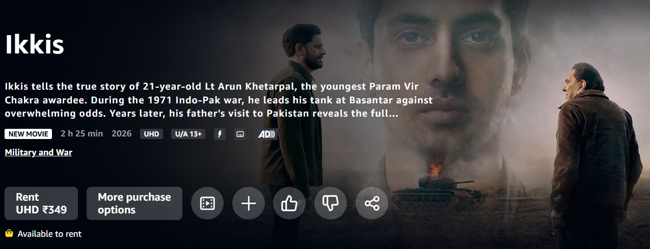 OTT पर चुपके से आ धमकी धर्मेंद्र की आखिरी फिल्म ‘Ikkis’, स्ट्रीमिंग डिटेल्स जानें