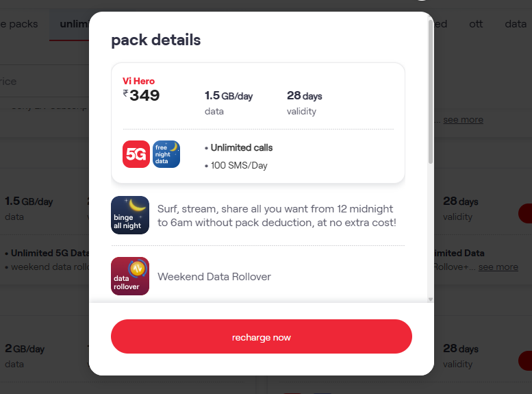 वीआई का 349 रुपये वाला प्लान 