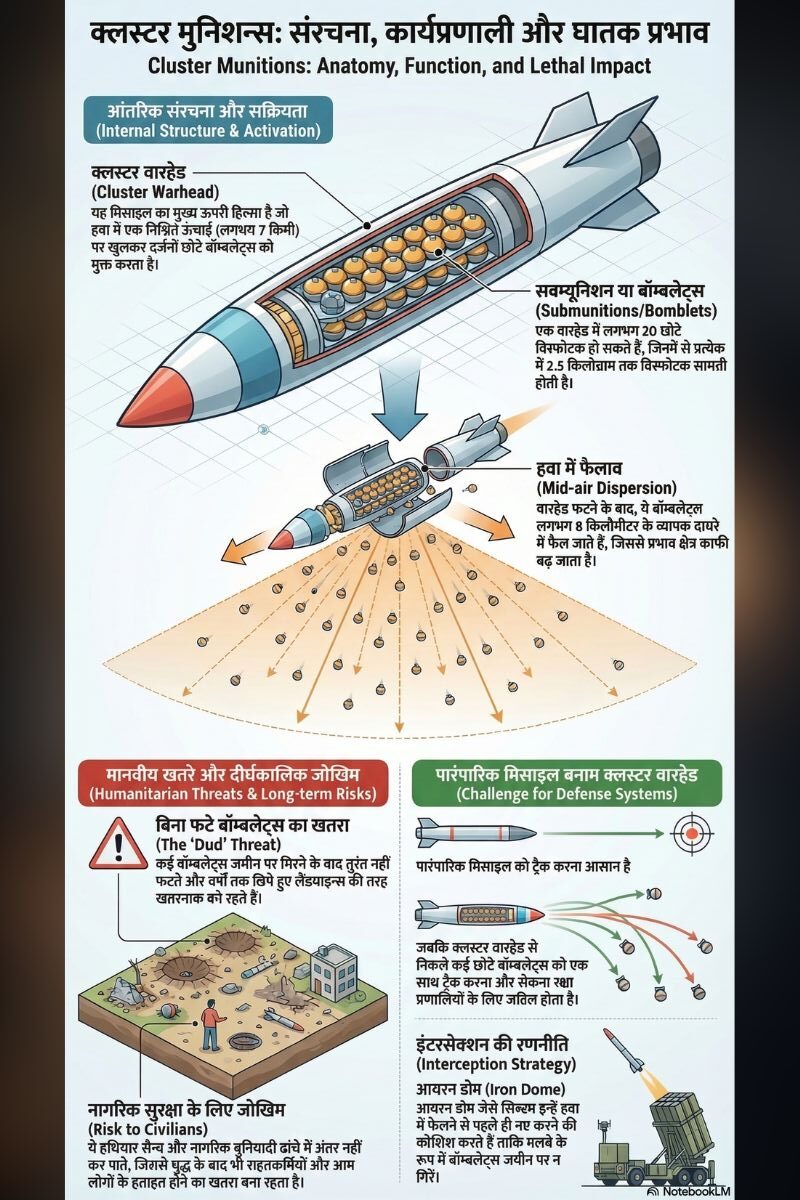 क्या है क्लस्टर बम? ईरान के इस हथियार से कांप उठा है इजरायल, आयरन डोम भी कन्फ्यूज
