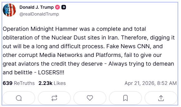 Iran War : बातचीत अधर में अटकी? ट्रंप का दावा- ईरान के परमाणु ठिकाने ‘खाक’