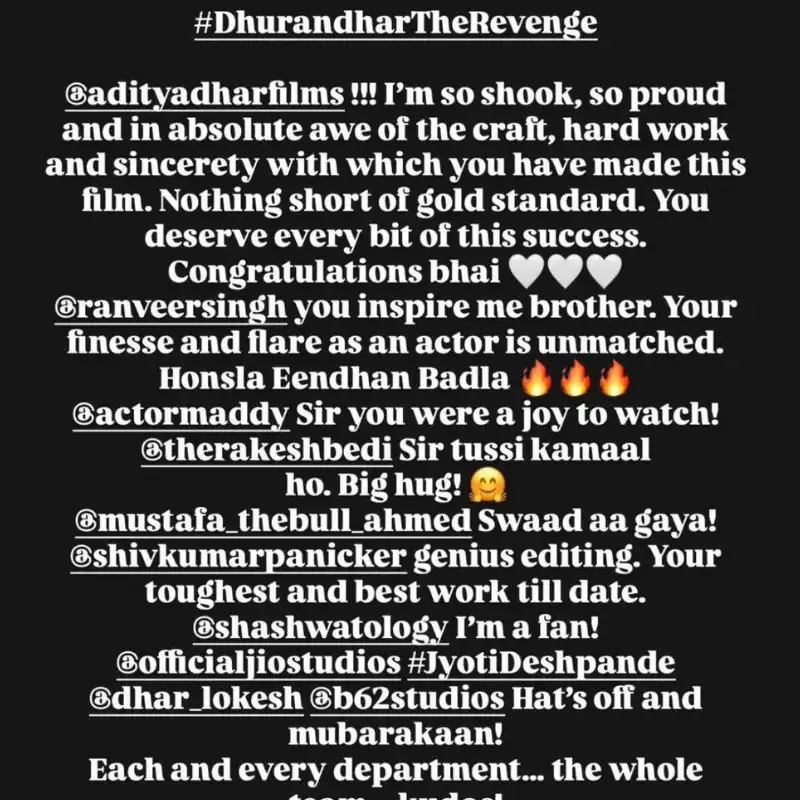 धुरंधर 2 के मुरीद हुए विक्की कौशल, रणवीर सिंह के लिए कह दी बड़ी बात