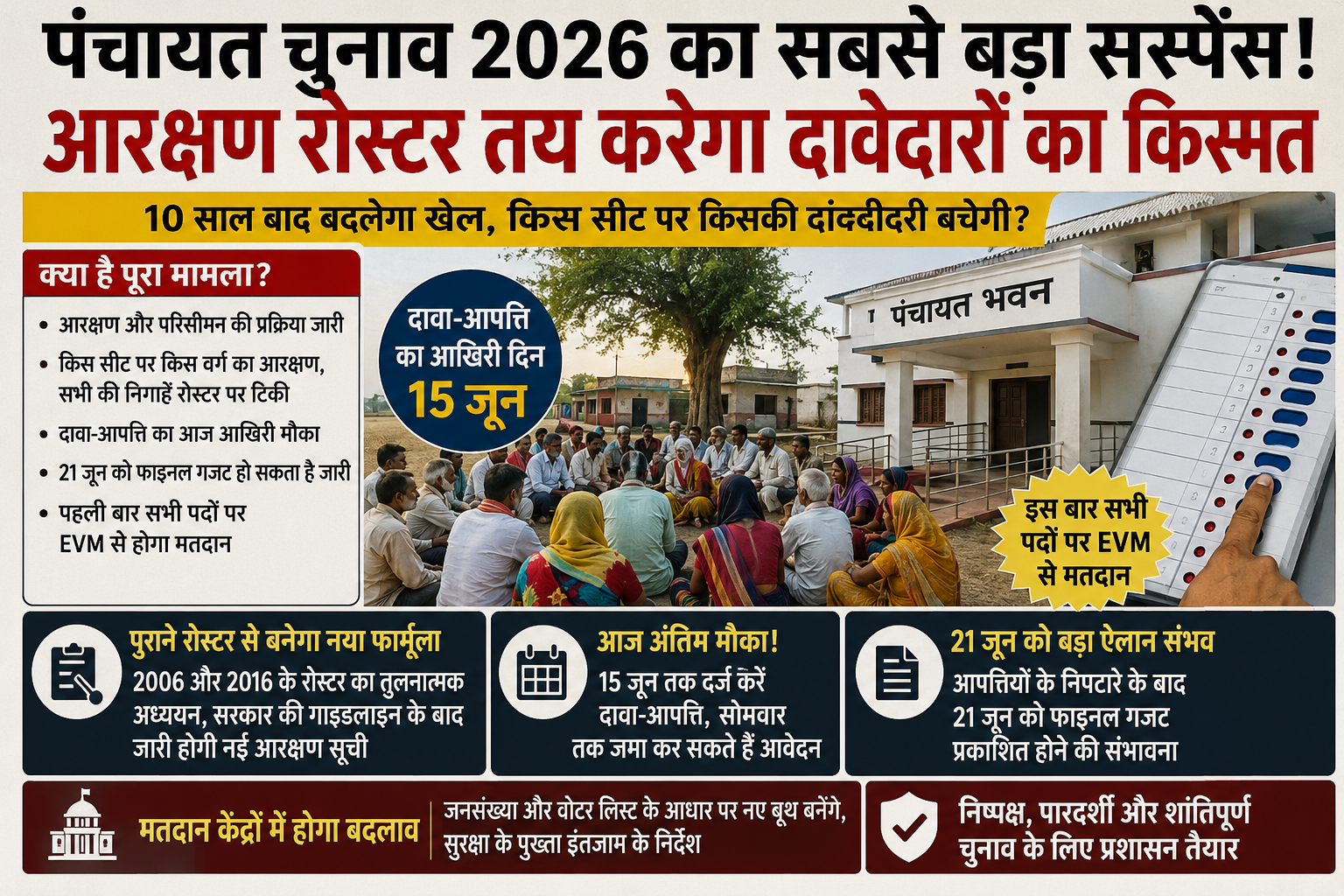 सीवान में पंचायत चुनाव 2026 को लेकर बढ़ी संस्पेंस, किस सीट पर बचेगी किसकी दावेदारी, जानिए कैसे होगा तय?