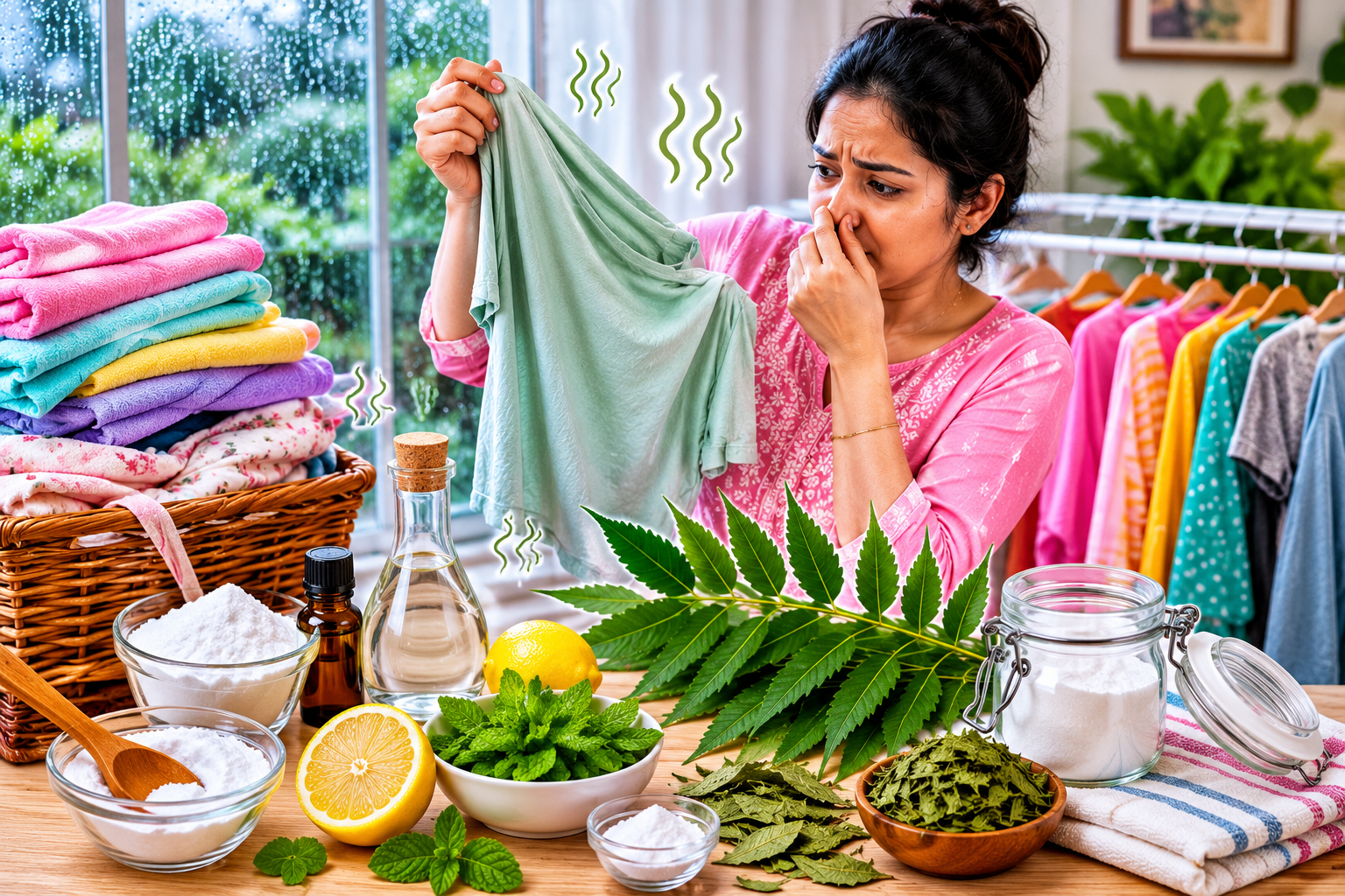 बारिश में कपड़ों की बदबू से हैं परेशान? ये आसान ट्रिक्स करेंगी कमाल