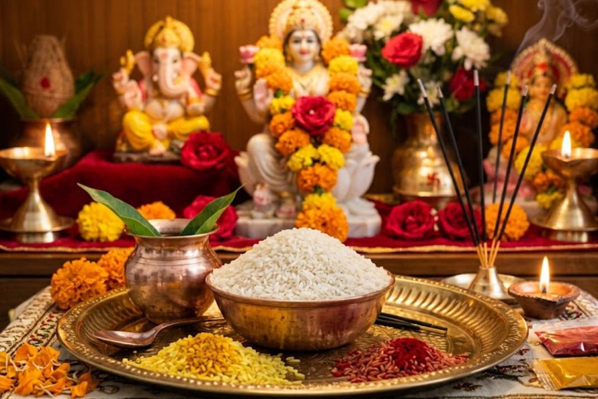 पूजा में भगवान को अक्षत क्यों चढ़ाए जाते हैं? जानें धार्मिक महत्व और मान्यताएं