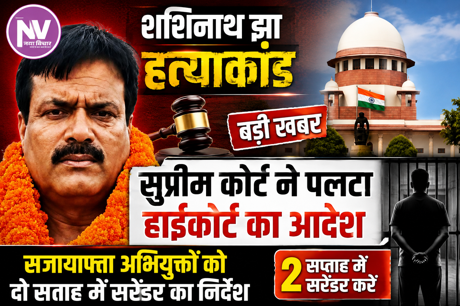 शशिनाथ झा ह”त्या”कांड में सुप्रीम कोर्ट ने पलटा हाईकोर्ट का आदेश, सजायाफ्ता अभियुक्तों को दो सप्ताह में सरेंडर का निर्देश